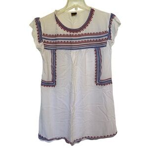 Embroidered White Mini Dress